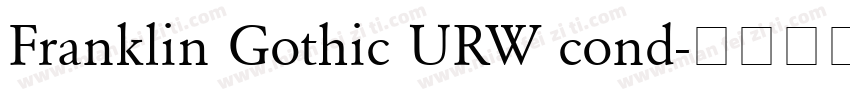 Franklin Gothic URW cond字体转换